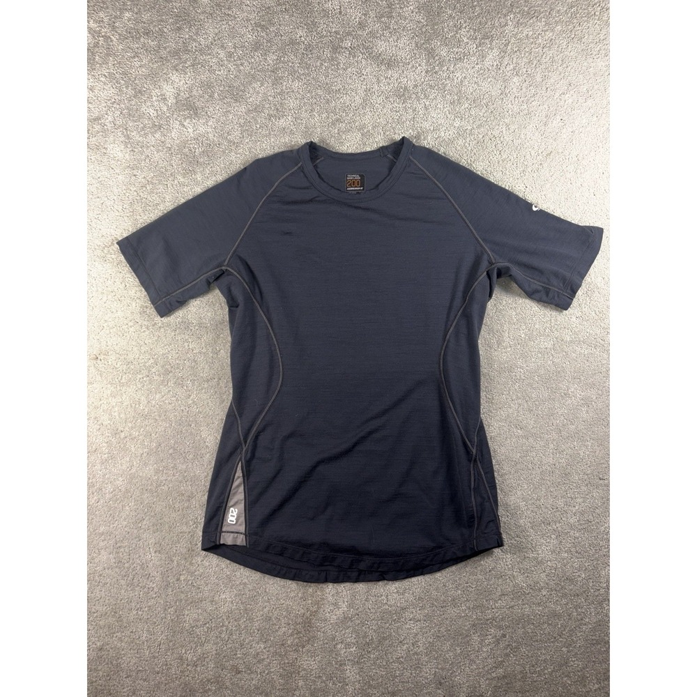 Icebreaker Bodyfit 200 Merino Wool Base Layer Shirt Woman S Gray *hole At Tag